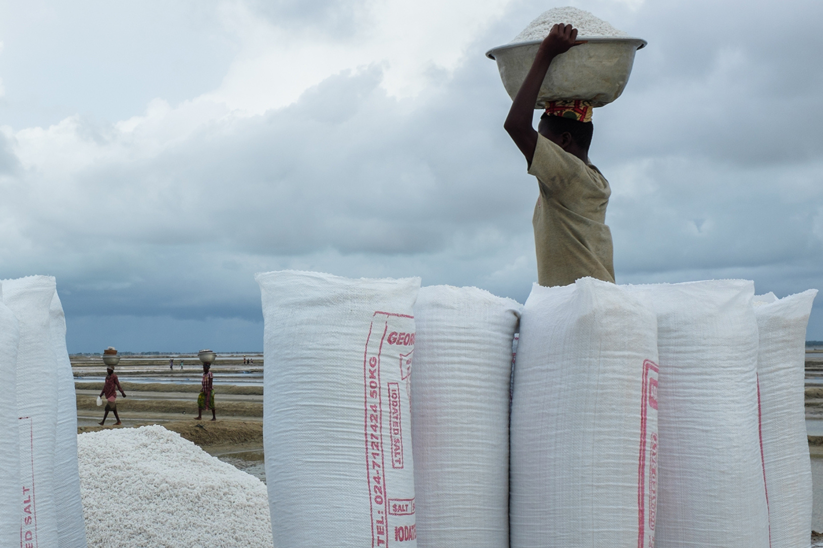 Women carrying iodized salt